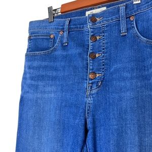 Madewell Womens Size 31 Cali Demi-Boot Blue Cropped Jeans Inseam 26"